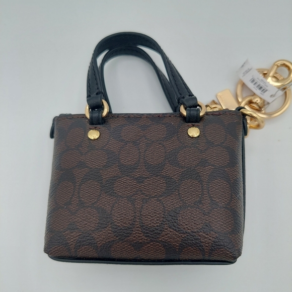 Coach Women's mini gallery tote bag charm/key chain - Picture 3 of 4